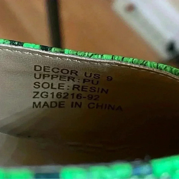 New Bebe ankle snake print strap stiletto heel rhinestone dangle letter size 9 - Picture 8 of 9